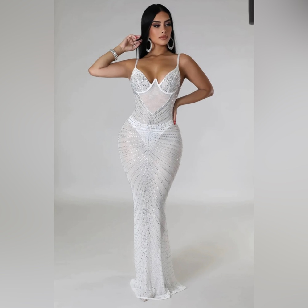 Catch Me Gown Maxi Dress White
